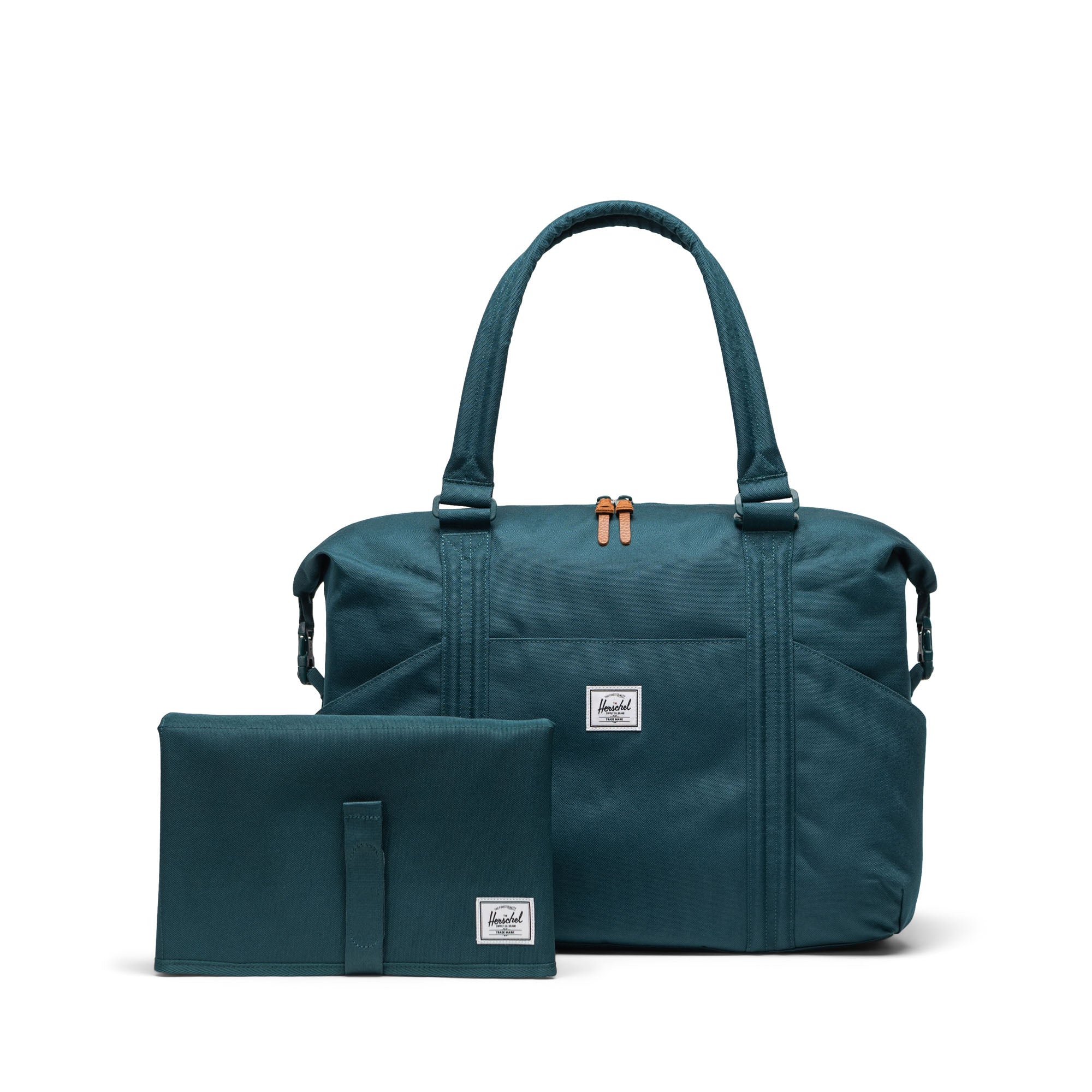 Petrol Mavisi Herschel Strand Diaper Duffle Alt Açma Matlı Anne Çantası, 24 L